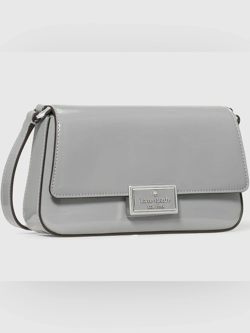 kate spade Reegan Patent Mini FlapCrossbody Bag - color Pavement